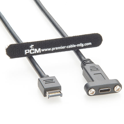 Panel Mount USB-C to USB Type E Motherboard Header