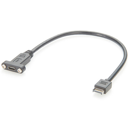 Panel Mount USB-C to USB Type E Motherboard Header