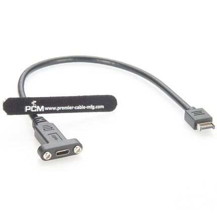 Panel Mount USB-C to USB Type E Motherboard Header