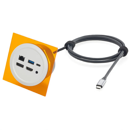 In-Desk Hub Multimedia Grommet Panel Mount USB 3.0 Hub