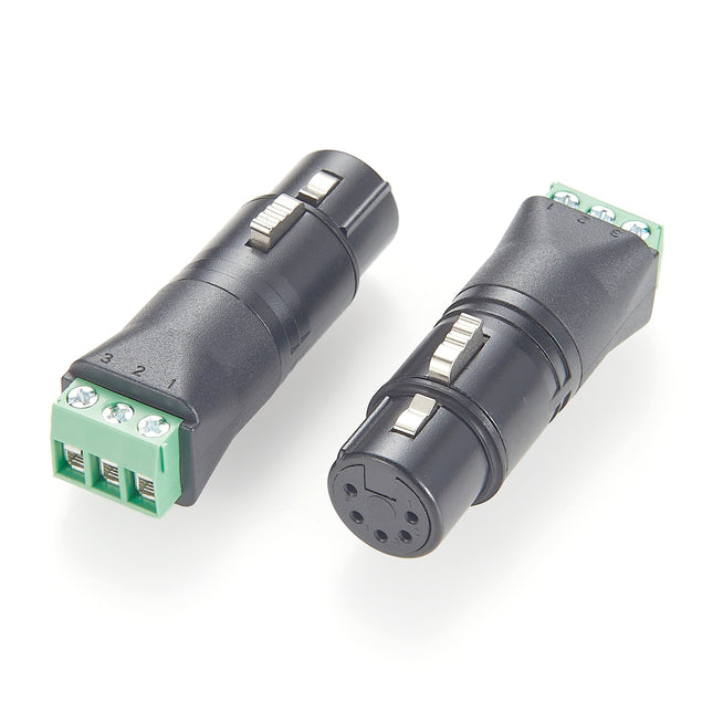DMX512 5-Pin XLR Female to Screw Terminal Adapter 