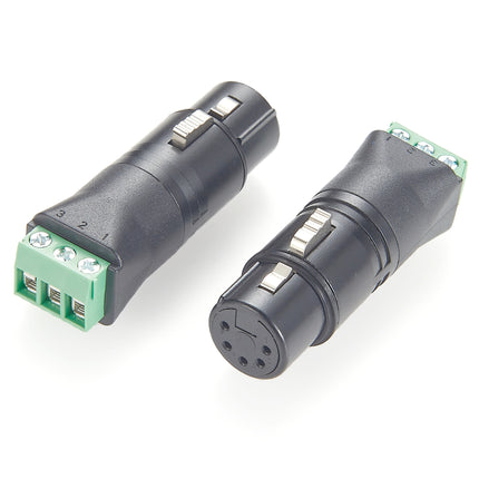 Terminal Block to 5-Pin XLR Audio Adapter