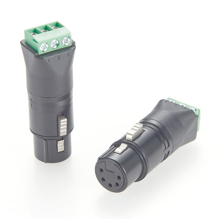 DMX512 5-Pin XLR Female to Screw Terminal Adapter 