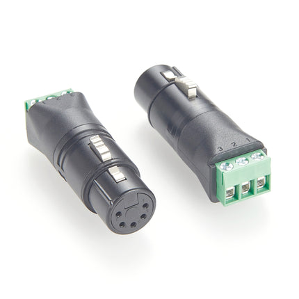 DMX512 5-Pin XLR Female to Screw Terminal Adapter 