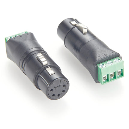 Terminal Block to 5-Pin XLR Audio Adapter