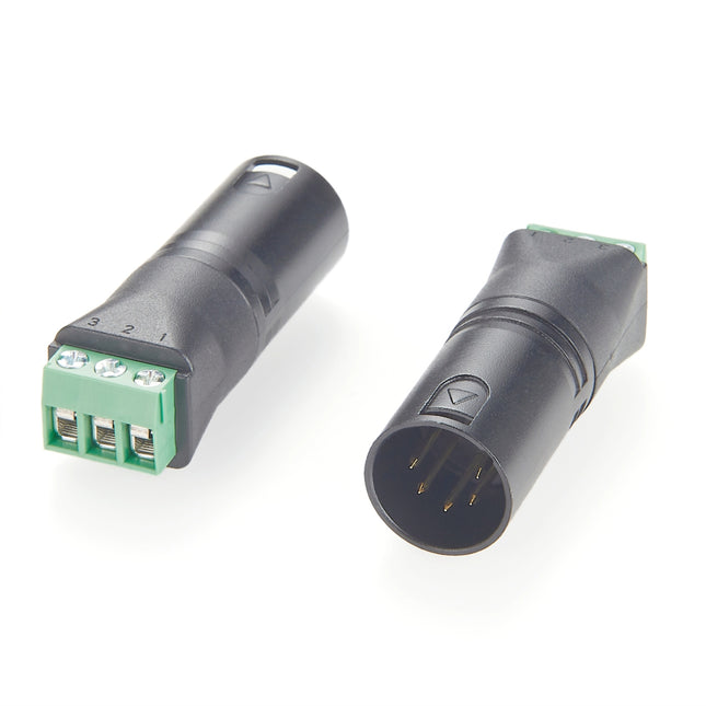 5-Pin XLR Male to Screw Terminal Adapter