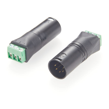 XLR 5-Pin to Screw Terminal Block