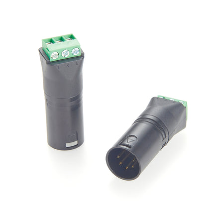 XLR 5-Pin to Screw Terminal Block