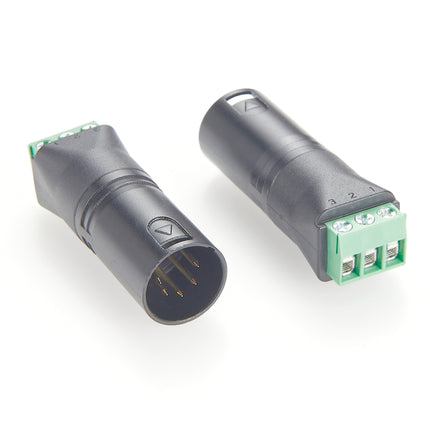 XLR 5-Pin to Screw Terminal Block