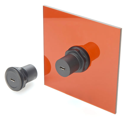 Micro USB B Round Panel Mount Adapter