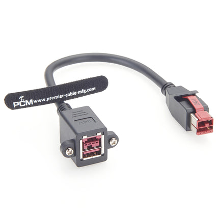 Panel Mount PoweredUSB Extension Cable 24V