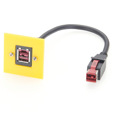 Panel Mount PoweredUSB Extension Cable 24V