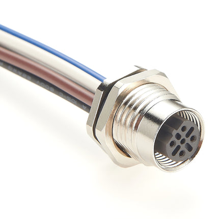 M12 B Code 5 Pin Panel Mount Cable