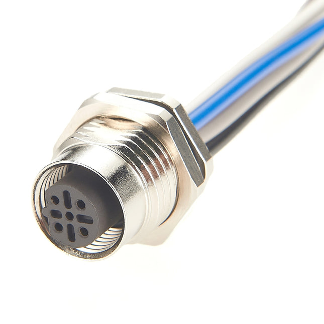 M12 B Code 5 Pin Panel Mount Cable