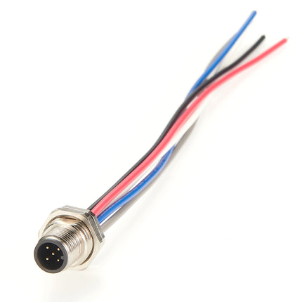 M12 A Code 5 Pin Panel Mount Cable