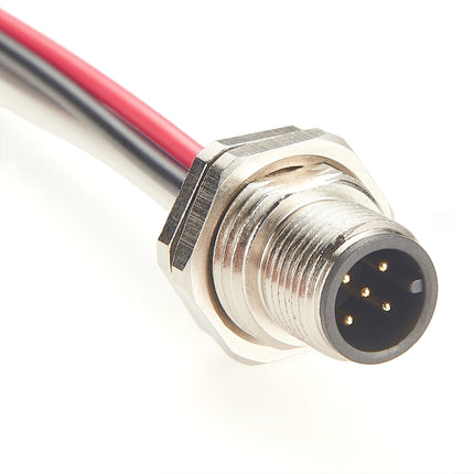M12 A Code 5 Pin Panel Mount Cable