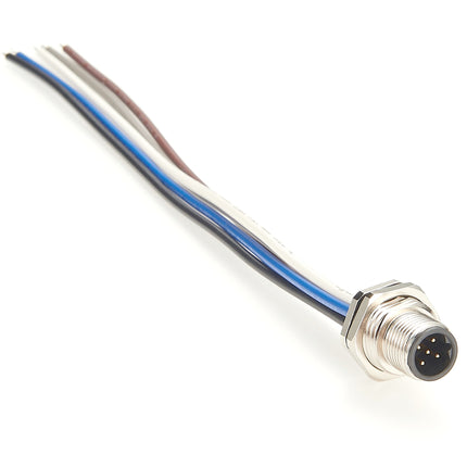M12 Panel Mount Cable B Code 5 Pin Male