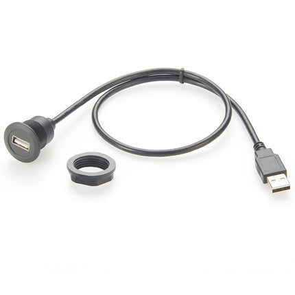 USB 2.0 A Panel Mount Extension Cable