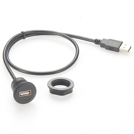 USB 2.0 A Panel Mount Extension Cable
