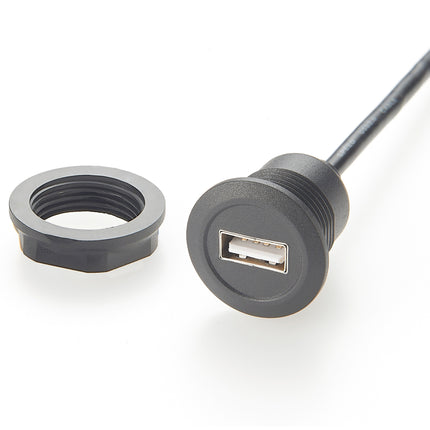 USB 2.0 A Panel Mount Extension Cable
