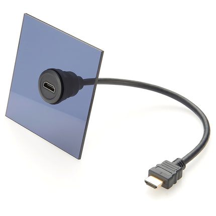 Round Panel Mount HDMI Male to Female Extension Cable