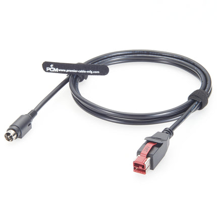24V PoweredUSB to Hosiden 3 Pin Cable