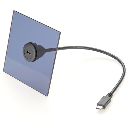 USB 3.1 C Round Panel Mount Extension Cable