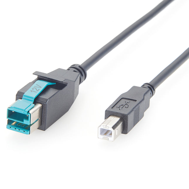 Powered USB 12V to USB Type-B Printer Cable