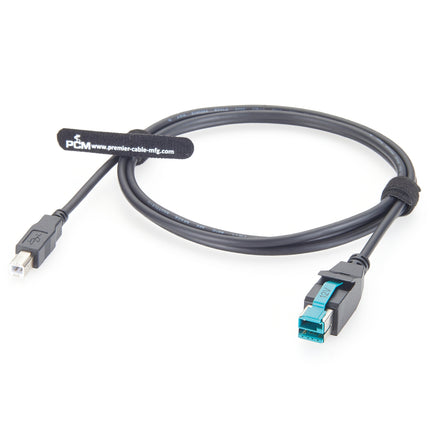 Powered USB 12V to USB Type-B Printer Cable