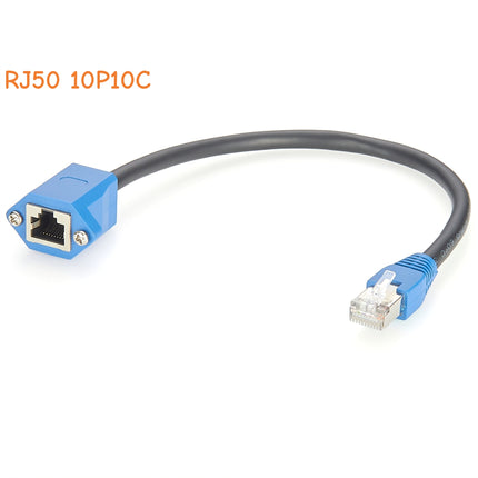 RJ50 10P10C Panel Mount Ethernet Extension Cable