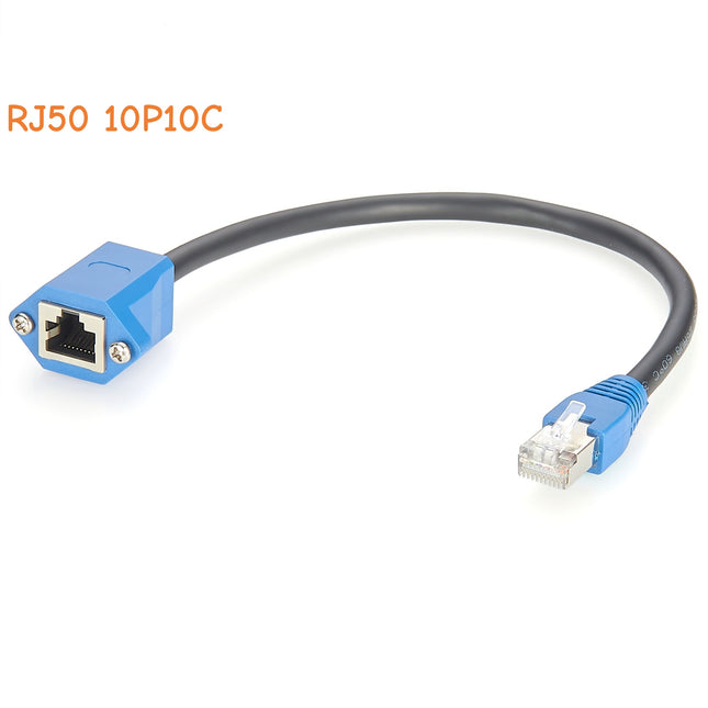 RJ50 10P10C Panel Mount Ethernet Extension Cable
