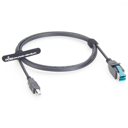 Powered USB 12V to USB Type-B Printer Cable