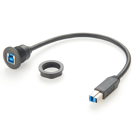 USB 3.0 B Round Panel Mount Extension Cable