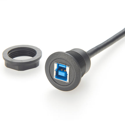 USB 3.0 B Round Panel Mount Extension Cable
