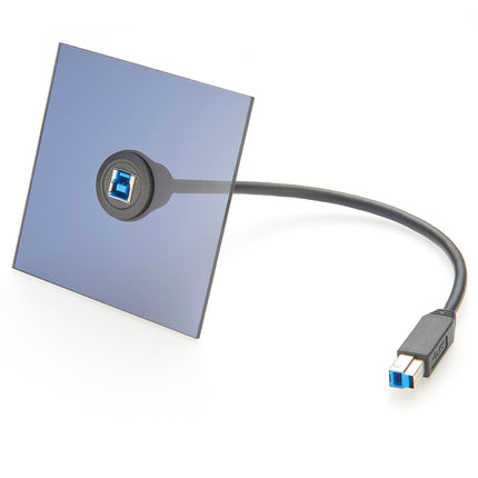 USB 3.0 B Round Panel Mount Extension Cable