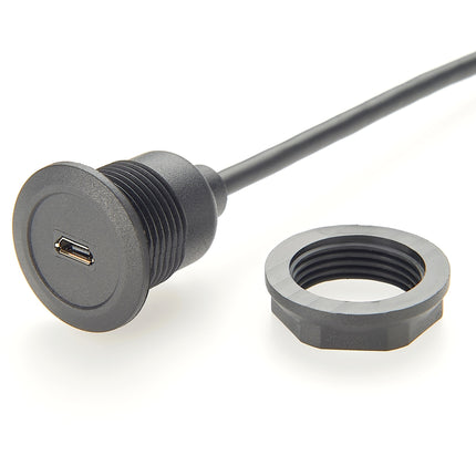 USB Micro B Round Panel Mount Extension Cable