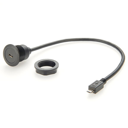 USB Micro B Round Panel Mount Extension Cable