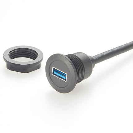 USB 3.0 Round Panel Mount Cable