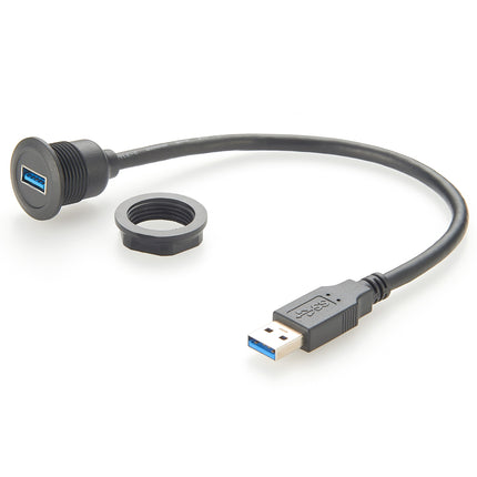 USB 3.0 Round Panel Mount Cable