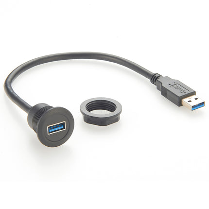 USB 3.0 Round Panel Mount Cable