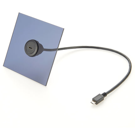 Round Panel Mount Extension Cable USB-C to Micro B