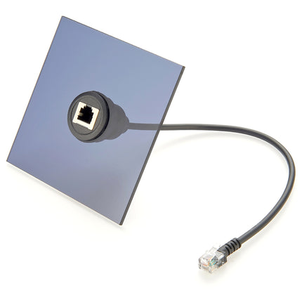 RJ12 6P6C Telephone Round Panel Mount Extension Cable