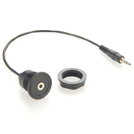 Round Panel Mount 3.5mm Stereo Audio Extension Cable