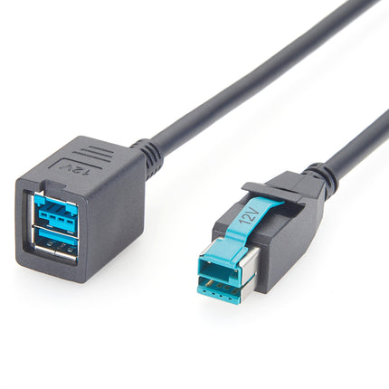 12V PoweredUSB Extension Cable Male to Female