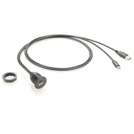 Panel Mount USB-C 3.1 & USB-A 2.0 Extension Cable