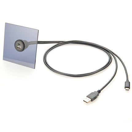Panel Mount USB-C 3.1 & USB-A 2.0 Extension Cable
