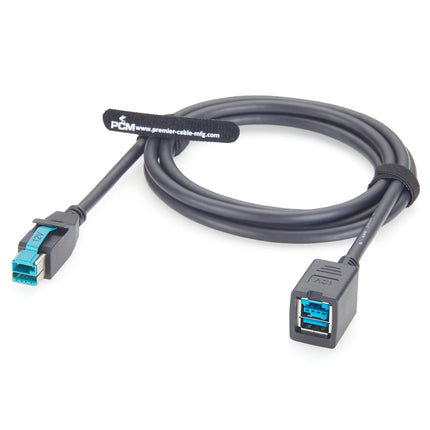 12V PoweredUSB Extension Cable Male to Female