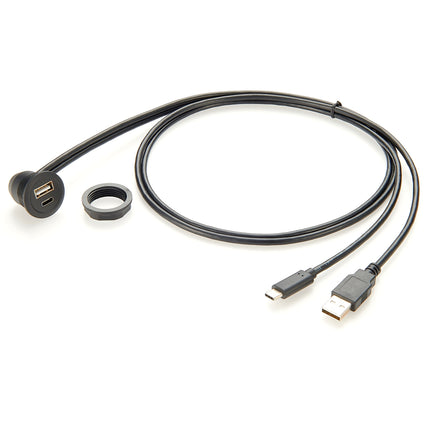 Right Angle USB 2.0 & USB 3.1 Type-C Panel Flush Mount Cable