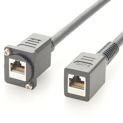 CAT8 RJ45 D-Type Panel Mount Ethernet Cable