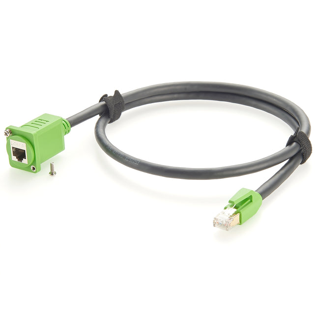 CAT8 RJ45 Panel Mount Extension Cable